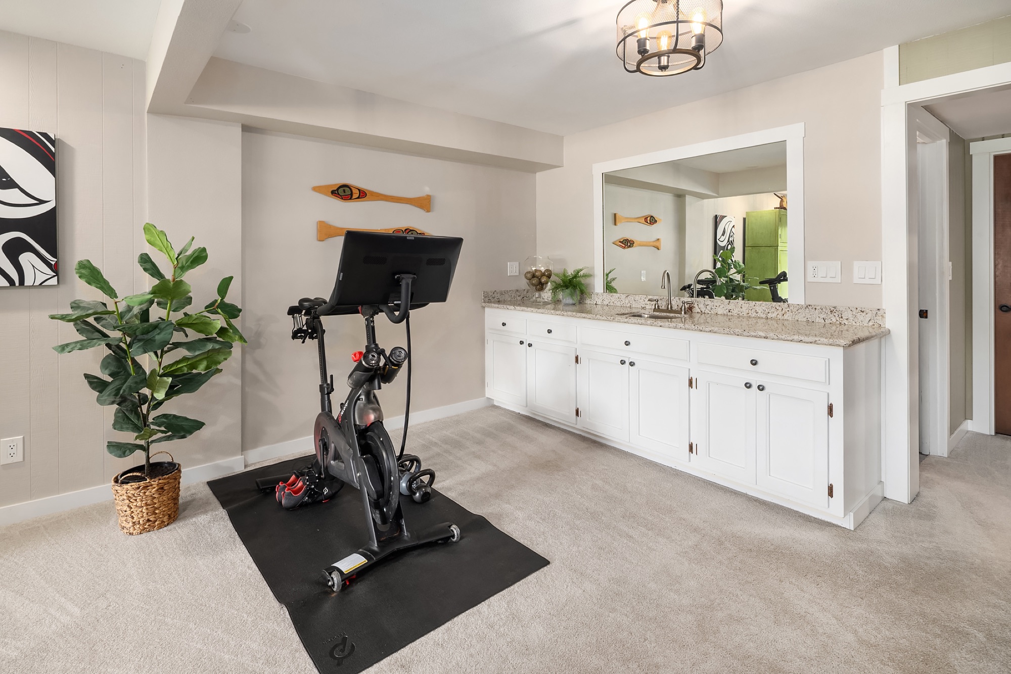 Lower level with wet bar